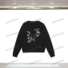 Xinxinbuy Men Designer Tee T Shirt 23ss Paris Bird Letter Druku