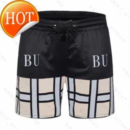 Burbrery Plaid Shorts Mens Summer Fashion Beach Pants Designers Board Swim Short Gym Mesh Sportswear Quick Drying Swimwear Printin295j