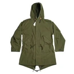 Erkek trençkotları M51 kapüşonlu balık kuyruğu balıksırtı midongt askeri safari parka vintage tasarımcı ceket sonbahar kış 230904