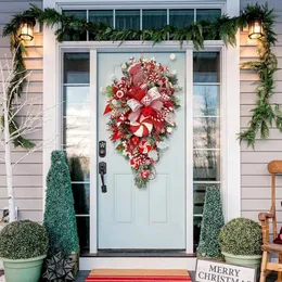 Noel dekorasyonları kapı dekorasyon çelenk şeker asılı ev mobilyası dekoratif araçlar kolye 230905