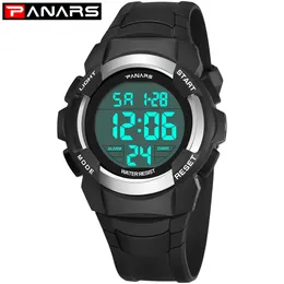 Wristwatches PANARS Digital Sports Watch Students Running Stopwatch Alarm Clock Boy LED Military Wristwatch Chronograph Swimming Watches 8012 230905