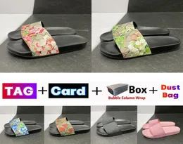 Designer Hausschuhe Slides Sandalen Flache Slide Herren Damen Luxus Sandale mit Original Box Staubbeutel Strand Slipper Plattform Gummi Sho8407224