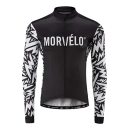 Camisas de ciclismo tops chegada morvelo camisa de ciclismo manga longa poo equipe outono bicicleta roupas maillot mtb roupas 230904