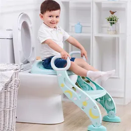 Child potty Baby Child Potty Toilet Trainer Seat Step Stool Ladder Adjustable Training Chair # LJ201110210L