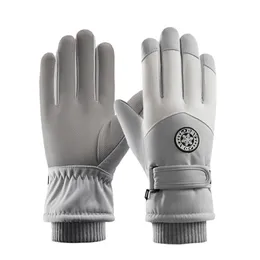 Ski Gloves Sarung tangan berkendara pria dan wanita sarung anti angin tebal lapisan bulu hangat untuk musim dingin layar sentuh 230905
