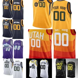 Jerseys de basquete Mens Womens Juventude Utah''Jazz''Custom 30 Ochai Agbaji 33 Johnny Juzang 00 Clarkson John 12 Stockton Karl 32 Malone