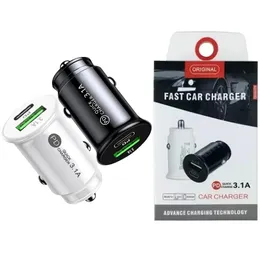 15W 3.1A High Speed Dual Ports USB Car Charger PD Type c QC3.0 Quick Chargers Adapters With Retail Box For Ipad Iphone 7 8 11 12 13 14 15 Samsung htc android Phone