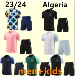 2023 2024 Algeria ADULT short sleeve tracksuit set MAHREZ soccer training Jerseys men 23 24 Algerie KIDS KIT Survetement maillot de foot FEGHOUL football