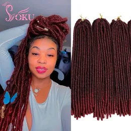 Human Hair Hluks مستقيم Faux locs الكروشيه شعر آلهة LOCS لينة المجدلات أومبير بورغ الضفائر الاصطناعية امتداد الشعر الأفرو الجذور 230904