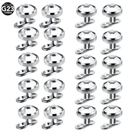 Pierścienie przyciskowe Bell Bell 10pcs/działka mikro skóry kolczyki Zestaw Kotwica skórna Podstawa Skinner Diver Skórny skórna podstawa Base Binery Jewelry 14G 230905