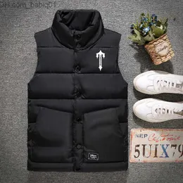 Coletes masculinos Londres trapstar jaqueta coletes masculinos freestyle pena real para baixo inverno moda colete bodywarmer avançado tecido impermeável t230905