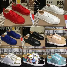 Niet-Turnschuhe, hochwertige Freizeitschuhe, rote Nieten-Spikes-Turnschuhe, Herren- und Damen-Trainer, Low-Top-Sneaker, modische Plattform, Insider-Designer-Sneaker, Wildlederschuh mit Box