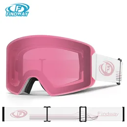 Óculos de esqui Findway Adultos 100% Proteção UV400 Antifog Snowboard Outdoor para Homens Mulheres 230904