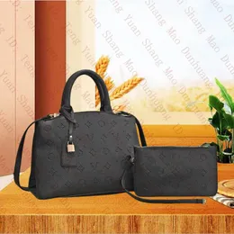 Saco de desenhista famoso bolsas bolsas mulheres totes com bolsa de moeda pequena 2 peças conjunto em relevo couro composto grande capacidade crossbody sacos de ombro m6619