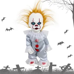 Bonecos de pelúcia Halloween It Badut Boneka Mewah Joker Binatang Patung Persediaan Pesta Hadiah Mainan 230905