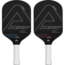 Squash rackets amasport pickleball paddel PA016 USApa godkänd kolfriktion ytfiber maximal snurr lättvikt paddel dura skumkant 230904