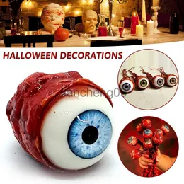 Party Decoration Halloween Horror Prop Realistic Life Size Latex Ripped Out Eyeball Light Blue Scary Decorate Bloodshot Eye Cosplay Prop x0905