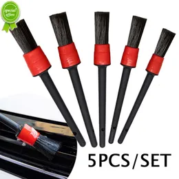New 5pc/set Car Brushes Set Car Cleaning Detailing Brush Interior Air Outlet Dashboard Clean Brush Dirt Dust Clean Tool Detail Brush
