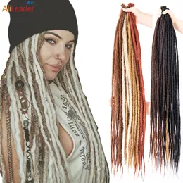 Ludzkie bułki do włosów moda reggae włosy 36 "Synthtic Hair Braid blokuje włosy dla mężczyzn kobiety afro ręcznie robione dredy szydełkowe włosy 230904