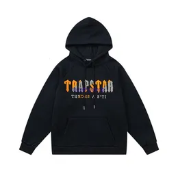 5vmb Männer und Frauen Hoodie Sweatshirt 2023 Herbst/Winter Neue Trapstar Gelb Schwarz Handtuch Bestickt Plüsch Pullover