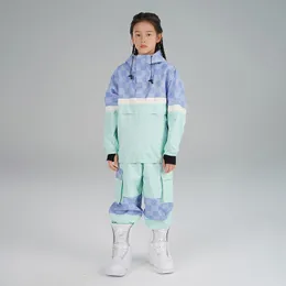 Skiddräkter Searipe Set Ski Anak Laki Laki Perempuan Jumpsuit Tahan Angin Air Papan Salju Olahraga Luar Ruangan Celana Panjang 230905