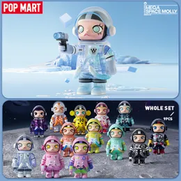 Blind Box Pop Mart Mega Space Molly 100% Series 02-B Mystery Box 1PC/9pcs PopMart Blind Box Akcja Rysunek 230904