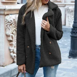 Womens Fur Faux Women Coats Teddy Coat Long Sleeve Fluffy Jackets Winter Warm Female Jacket Oversized Casual 230904