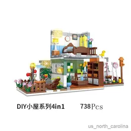 Blocks City Creativity in Garden Bedroom Study Bluds Building Toys Christmas Girl Prezenty R230905
