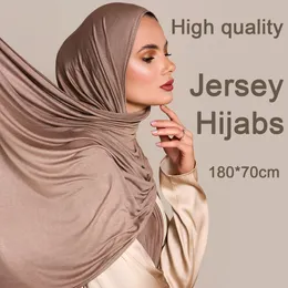 Scarves Fashion Modal Cotton Jersey Hijab Scarf Long Muslim Shawl Plain Soft Turban Tie Head Wraps For Women Africa Headband 170x60cm 230904