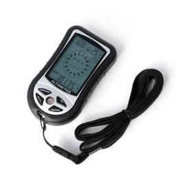 Gadżety zewnętrzne 8 w 1 cyfrowy barometr LCD Altimeter Compass Thermo Temperatura kalendarz 230905