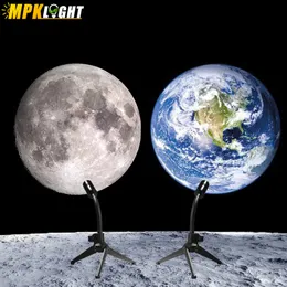 Ins Moon Earth Projection Lamp Background Projector Photo Prop Birthday Party Decoration Wall Lights Bedroom Decor Night Light