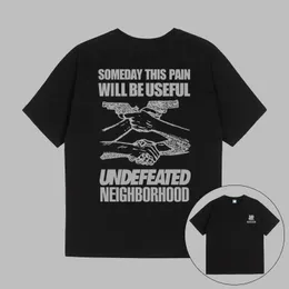 2023 Undefeated Summer Mens Designer T-shirt Stretta di mano Stampa T-shirt unisex a maniche corte UNDFTD Giappone uomo 100% cotone Graphic Tees Magliette oversize S-2XL