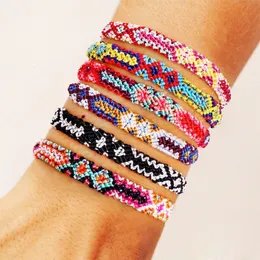 Bangle Boho Collower Bracelet Colors Colorful Proclets Anklets Mexican Loved Hand Woving for Kids Friend Party Summer Beach Hippie 230904