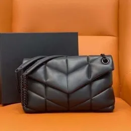 Dhgate Üst Tasarımcı Çanta Çanta Loulou Puffer Yıprılı Y Deri Omuz Tasarımcı Kadın Çanta Oyuncak Siyah Zincir Çantalar Crossbody Mini Çanta S Çantalar