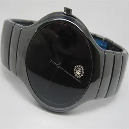 Nowy mody Man Watch Kwarc Ruch Watch For Men Wrist Watch Black Ceramic Randwatches RD26245W