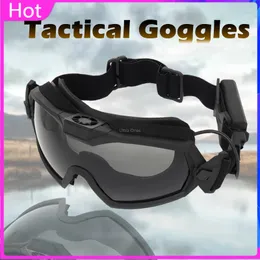Taktiska solglasögon Militära Tactical Glasses Airsoft Paintball CS Wargame Combat Goggles med Micro Fan Windproof Shooting Army Fans Solglasögon 230905
