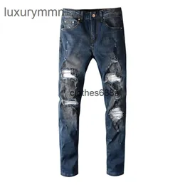 designers jeans amirrss mäns byxor trend high street mode märke mäns trasiga hål och smutsiga lappar jeans mäns elastiska leggings # 621 es8n