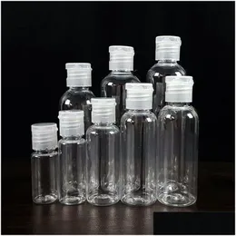 Paketleme Şişeleri Toptan 5ml 10ml 20ml 30ml 50ml 60ml 80ml 100ml 120ml Plastik Pet Şeffaf Boz Şişe Seyahat Losyon Losyon Sıvı Di OTVA6