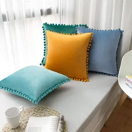 Pillow Case Dekorasi rumah sarung bantal beludru lembut dekoratif lempar warna polos mewah ruang tamu kursi Sofa kopi 230905