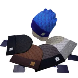Lüks Beanies Örme Şapka Tasarımcısı Kış Fasulyesi Erkekler ve Kadınlar Moda Tasarımı Örme Şapkalar Yün Yün Kapağı Mektup Jacquard Unisex Sıcak Kapaklar