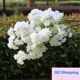 All-match 100 CM Long Artificial Flowers Bouquet Simulation Cherry Blossom Flower White Pink Champagne Available For Home Wedding Party Decoration Supplies