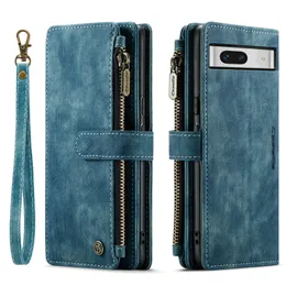 2023 Hot CaseMe Drop-proof wallet PU Leather Phone Case For Google Pixel 7A 8 8Pro For Pixel Fold Fashion Light Luxury case