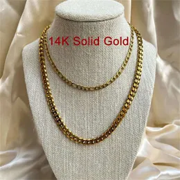 브랜드 패션 여성 GC04 도매 쿠바 링크 체인 목걸이 CADENAS DE ORO 14K AU585 PURE JAPLY GOLD Real Solid