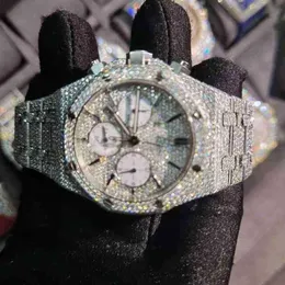 8IHG Wristwatches 2022 Mosang Stone Diamond Watch يمكن تخصيص TT من الحركة الميكانيكية الآلية للرجال