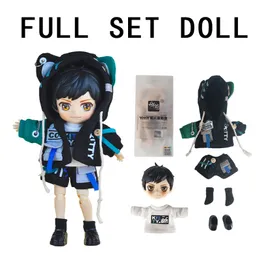 Akcesoria dla lalek Ymy Mainan Boneka OB11 Set Lengkap 1 12 BJD GSC Termasuk Kepala Rambut Wajah Sepatu Pakaian Gaya Bebek Kelelawar 10cm tubuh Saya 230905