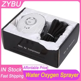 Mais recente máquina facial hidrogalvânica de infusão de oxigênio de alta pressão, jato de oxigênio, revitalizador de pele, cuidados com a pele, tatuagem, ferramenta de pintura corporal, escova de ar acrílica para arte em unhas