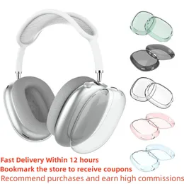 Para airpods max acessórios de fone de ouvido bluetooth airpods fone de ouvido sem fio silicone anti-queda caso protetor à prova dwaterproof água