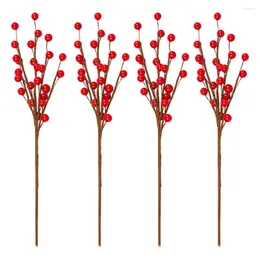 Dekoratif Çiçekler Zarif Köpük Meyveleri Kış Düğünleri İçin Tatil Dekoru Göz alıcı Yapay Holly Berry Home Xmas