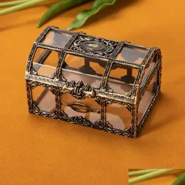 Inne świąteczne zapasy imprezowe Vintage Estareic Transpare Pirate Treasure Box Crystal Gem Bejdia Organizator skrzynek klatki piersiowej dla J Dhpfw