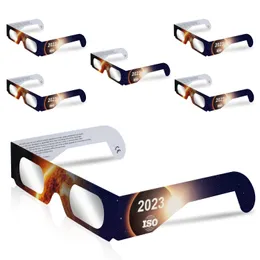 6 peças de óculos para eclipse solar da NASA aprovados pela fábrica com certificação ISO e CE para visualização segura do sol durante o eclipse solar